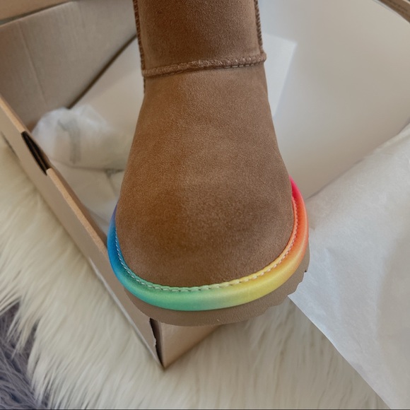 UGG® Rainbow Genuine Shearling Lined Boot - Picture 3 of 9